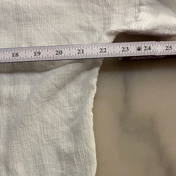 LOFT Women's White Tunic with Embroidered Accents - Picture 6 of 8